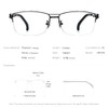 FONEX Pure Titanium Glasses Frame Men Semi Rimless Square Eyeglasses