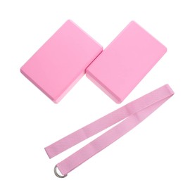 Mikinona 1Set Yoga Training Set Resistance Band Yoga Strap Bricks for Stretching and Physical Therapy Lightweight Exercise Equipment for Home Workouts for Fitness