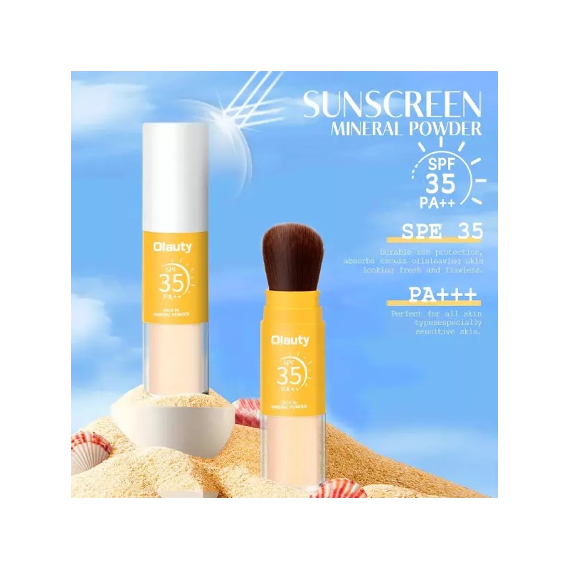 Mineral 미네랄 자외선 차단제 세팅 파우더 얼굴 및 두피용 SPF