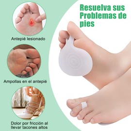 2 Pares Almohadilla Metatarsiana de Silicona Alivio del Dolor de Pies y Cuidado del Metatarso Para Zapatillas de Tacón Alto y Todo Tipo de Zapatos Plantillas para Bola del Pie Mujeres y Hombres