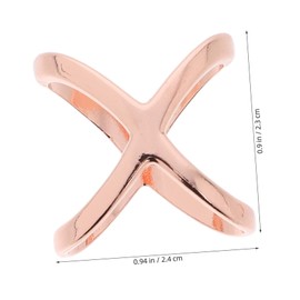 Operitacx 3pcs Elegant Metal Scarf Rings Clips X Shaped Scarf Buckles for Cardigans and T Shirts 21mm Inner Diameter K and Rose Colors Small Scarf Clips for Women