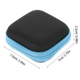 TEHAUX Travel Essential Earbuds Case Pouch Zipper Compact Electronic Organizer for Earphones