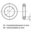 Pack of 10 O-rings 5 x 1.5 mm NBR70