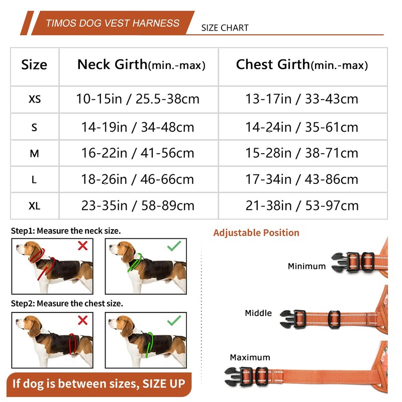 HEELE Dog Harness No Pull Release on Neck Reflective Adjustable