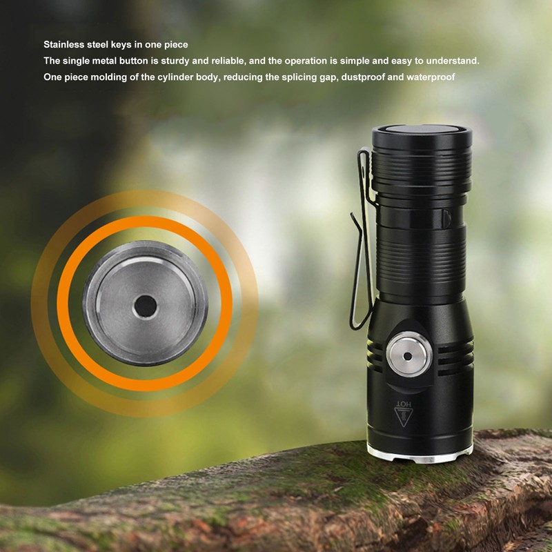 Flashlight Super Bright Type C Charging Aluminum Alloy 2050LM 6