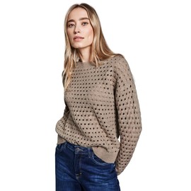 Street One Women's Textured Jumper, Honey Sand Mel., 38