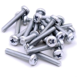 M5 (5mm x 30mm) Pozi Pan Machine Screw (Bolt) - Steel (Pack of 20)