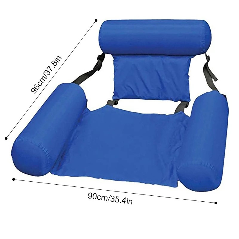 Inflatable Pool Lounger for Adults – Foldable Floating Chair with