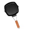 Frying Pan Folding Non Stick Portable Anti Scald Wooden Handle