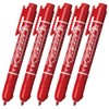 Zebra Permanent Markers, McKnock Fine Point, Red, Pack of 5,