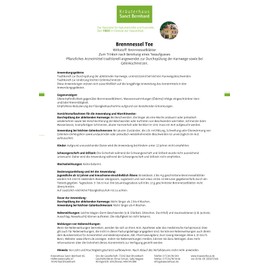 Sanct Bernhard Nettle Tea 4 x 100 g