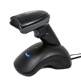 TEEMI 1D 2D Bluetooth Barcode Scanner with USB Cradle Data Receiver Charge Station, GS1 QR PDF417 Wireless Automatic Omnidirectional Screen Scanning