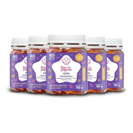 Flor De Jaguar | Pack 5 Dfn Gummies, 180 Gr Sabor Mandarina, Uva Y Fresa