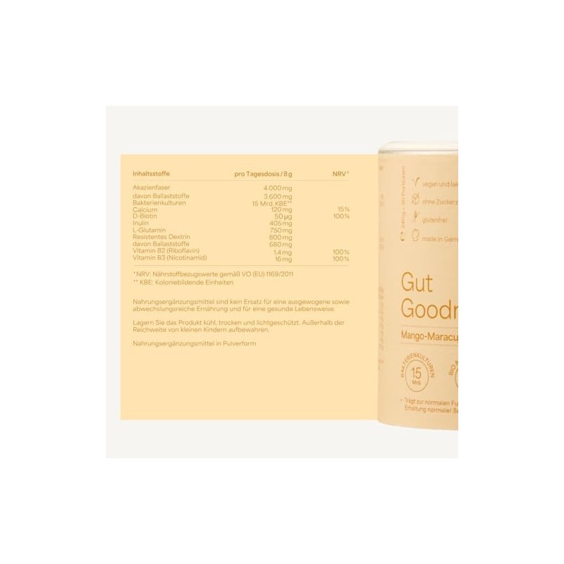 célv Gut Goodness Mango/Passion Fruit Drink Powder for a Good