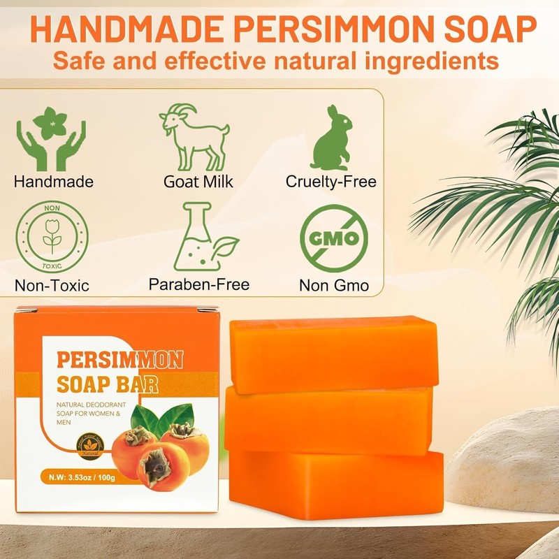 Persimmon Soap 3 x 100G Multipack – Natural Bar Soap