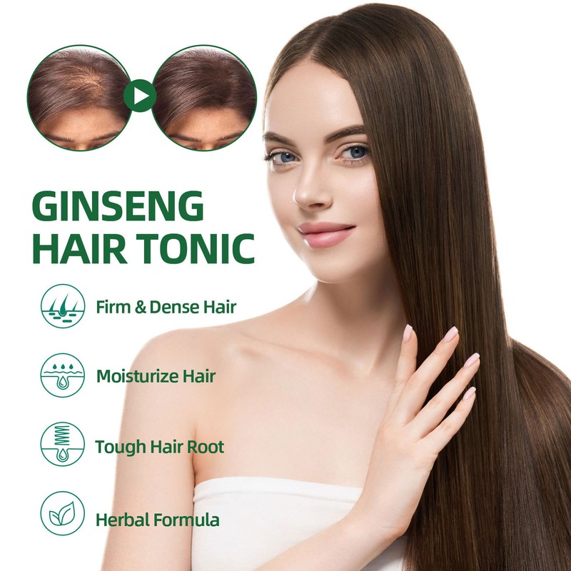 4pcs Ginseng Hair Regeneration Spray Moisturizing Tough Root Hair Regrowth