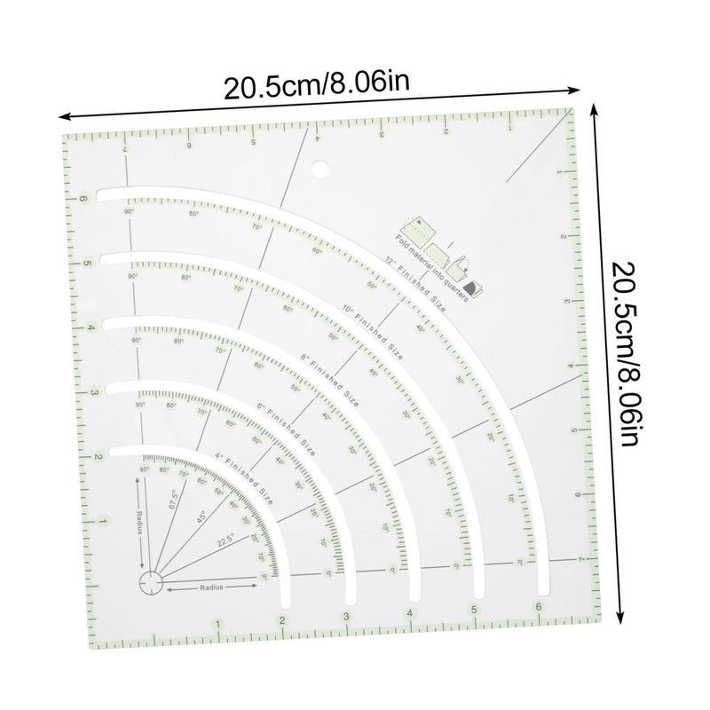 Gatuida Quilting Ruler Multifunctional Acrylic Sewing Ruler with Cutter Design
