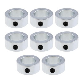 EMSea 8PCS Shaft Collars 20mm Adjusting Rings Positioner Ring Galvanised Ring Depth Stop Collars with M6 Hex Socket Screws for Handcart Sack Truck Shaft