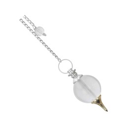 SharvgunTM Clear Quartz Stone Ball Dowsing Pendulam Spiritual Healing Reiki Energy Stone