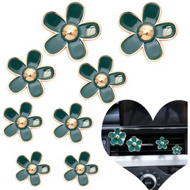 Joynaamn 8 PCS Car Accessories for Women, Flower Air Vent Clips Air Freshner Air Conditioner Outlet Decoration Car Interior Decor Charm, Green