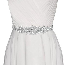 Bridal Belts - Wedding Belt, Diamante Belt, Diamante Belts Women, Rhinestone Belts For Women, Women Belts For Dresses, Rhinestone Belts For Dresses, Wedding Dress Belt (White)