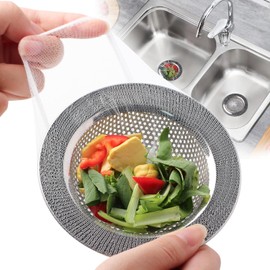 300 PCS Kitchen Sink Strainer Mesh Bag, Small Disposable Mesh Sink Strainer Bags, Fit All Drain Sinks for Kitchen, Bath, Tub, Anti-Clogging