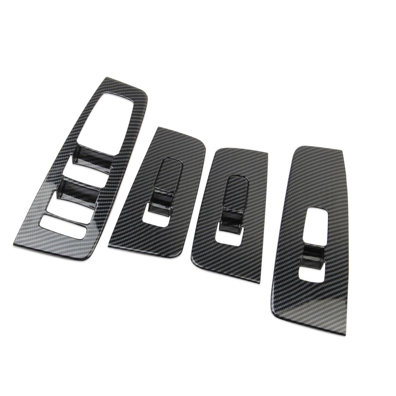 Korlot Carbon Fiber Style Window Lift Trim Switch Panel Cover