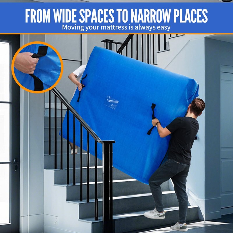 BAGAIL Mattress Bags for Moving, Mattress Covers with Heavy Duty