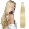 Lveyan Tape In Hair Extensions Invisible PU Seamless Skin Weft