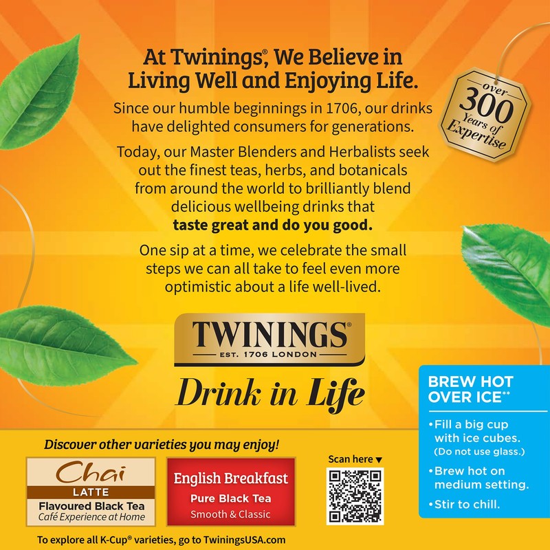 Twinings Earl Grey Black Tea K-Cup Pods for Keurig, 24