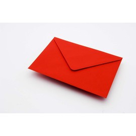 Craft UK 2417 C6 (114 X 162) Cherry RED 100 GSM Envelopes (50 Pack)