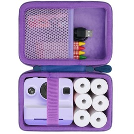 Aenllosi Hard Storage Case for Manttely/Nevanah/Mafiti Kids Instant Print Camera, Childs Camera Photo Paper 6 Roll & Color Pen Organizer Box, Purple (Case Only)