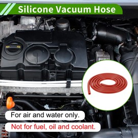 HOPESPANNER 4Ft 3/16" 5mm ID 2mm Thickness Silicone Vacuum Tubing Hose High Temperature Automotive Vacuum Line 1 Pcs