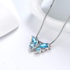 Aurora Tears Butterfly Necklace/Earrings/Rings/Bracelets Set 925 Sterling Sliver March Birthstone