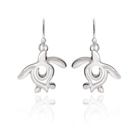 Big Blue by Roland St John Sea Turtle Earrings Sterling Silver- Turtle Gifts for Women, Honu Turtle Drop Earrings Ocean Theme Gifts for Turtle Lovers, Sea Life Jewelry