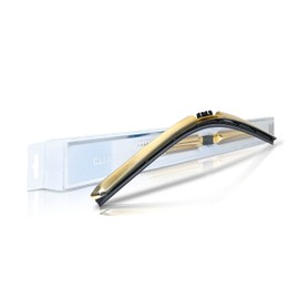 Clix Wipers - 22" Gold Chrome Automotive Replacement Wiper Blade (Pack of 1) Universal Clip On All-Weather Flex Frame Windshield Wiper