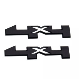 G.M 2pc 4x4 Fits GMC Canyon Sierra Fender Door Badge Emblem Nameplate Gloss Black