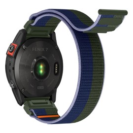 chinbersky Quickfit 22 mm Loop Nylon Bracelet for Garmin Fenix 5/5 Plus/6/6 Pro/7/7Pro/EPIX Pro 47 mm, for Garmin Epix 2, Instinct/Instinct 2 Solar, Forerunner 935/945/955, Approach S60/S62, Descent