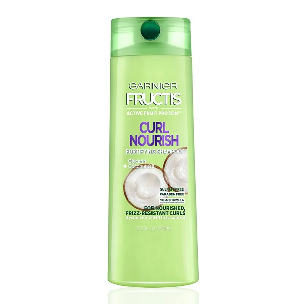 Garnier Fructis Curl Nourish Sulfate-Free and Silicone-Free Shampoo Infused with