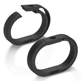 Titan EDC Carabiner Key Ring, Split Key Ring, Quick Release Key Organiser, Titanium Carabiner Keychain Liner for Connecting House Car Keys (Bk2pc)