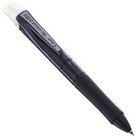 PILOT BKAS-60F-CBY 3色アクロボールペン 蛍光ペン付き アクロボールスポットライター付き ブラック/レッド/ブルーインク クリアブラックボディ イエロー蛍光ペン付き