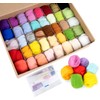 Homewit Needle Felting Set, 40 Colours, 5 g Each Felt