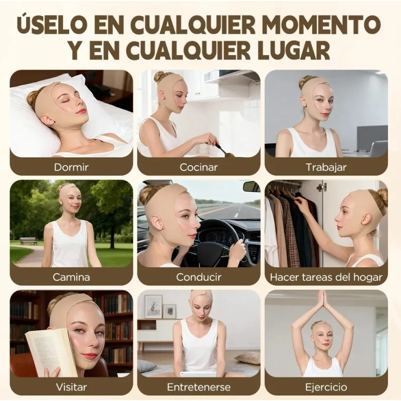 Mentonera Faja Reduce Arruga Papada Parche Para Afinar Nariz