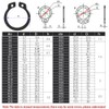 CONPHERON Manganese Steel External Circlip Snap Ring Clips Retaining Rings