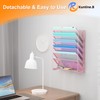 Kuntine.B Wall File Organizer (Pink, 7 Tier)