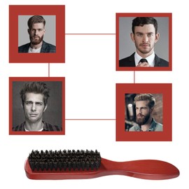 Treayes Boar Bristle Brush for Beard Styling, Men and Women's Natural Hair Brush with Wooden Handle