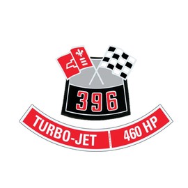 OER 396 with 460 HP Air Cleaner Decal Set Fits Camaro Nova Chevelle Impala Corvette, DC1+DC28