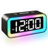 Colorful Nightlight LED Digital Alarm Clock with Super Loud Dual