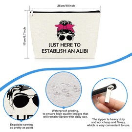 True Crime Gift for Girls Women Makeup Bag True Crime Lover Gifts Birthday Christmas Graduation Gift for Crime Show Fan Friend Cosmetic Bag Funny Serial Killer Horror Quotes Gift Travel Toiletry Pouch