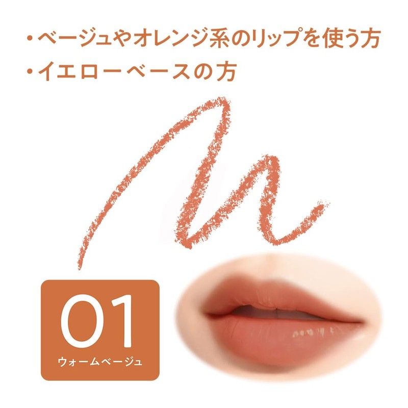Cezanne Shadow Lip Maker 01, Warm Beige, 0.01 oz (0.25